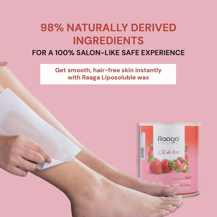 Raaga Professional Strawberry Liposoluble Wax for Body, 800ml | Nourishing & Colophony-Free Formula