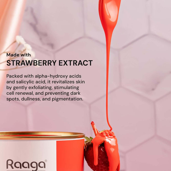 Raaga Professional Strawberry Liposoluble Wax for Body, 800ml | Nourishing & Colophony-Free Formula