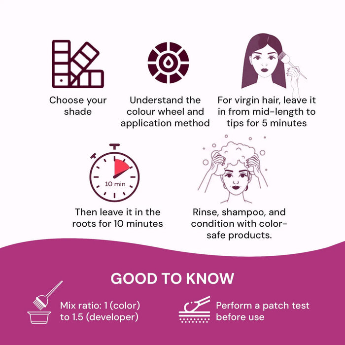 Raaga Professional Pro 10 Express Colour | 10 Minutes Permanent Hair Colour (Natural Brown 4) High Diffusion Technology and 5 Nourishing Essential Oils - 90 gm