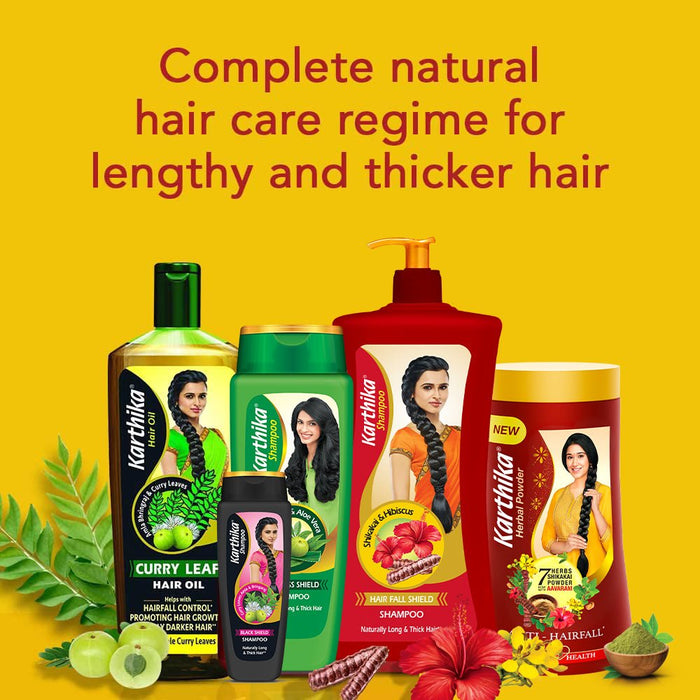 Karthika Hair Fall Shield Shampoo, 1l | With The Goodness Of Shikakai & Hibiscus, For Men & Women - Cavinkart