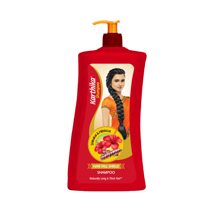Karthika Hair Fall Shield Shampoo, 1l | With The Goodness Of Shikakai & Hibiscus, For Men & Women - Cavinkart