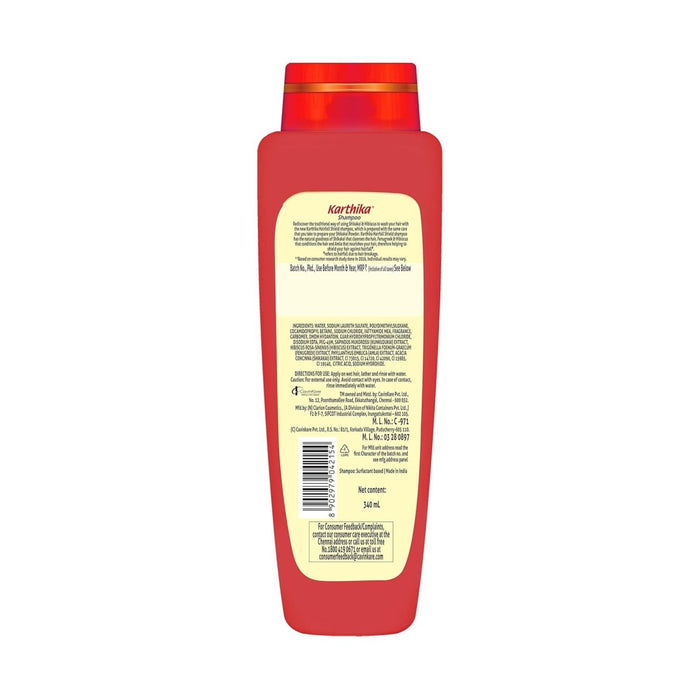 Karthika Hair Fall Shield Shampoo, 340 ml | With the Goodness of Shikakai & Hibiscus, For Men & Women (Pack of 2) - Cavinkart