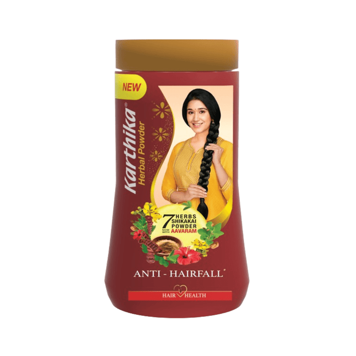 Karthika Herbal Powder, 170g | Gentle Cleanse, Promotes Hair Growth, Maintains Natural Shine | With Richness of Vitamins C and D - Cavinkart