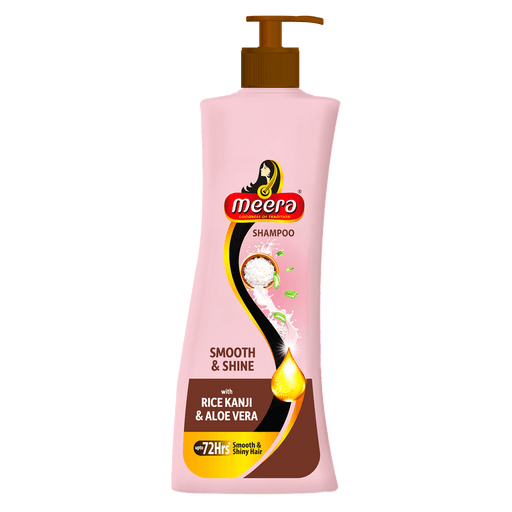 Meera Smooth & Shiny Shampoo with Rice Kanji & Aloe Vera, 340ml | Up to 72H Smoothness & Shine | For Men & Women - Cavinkart