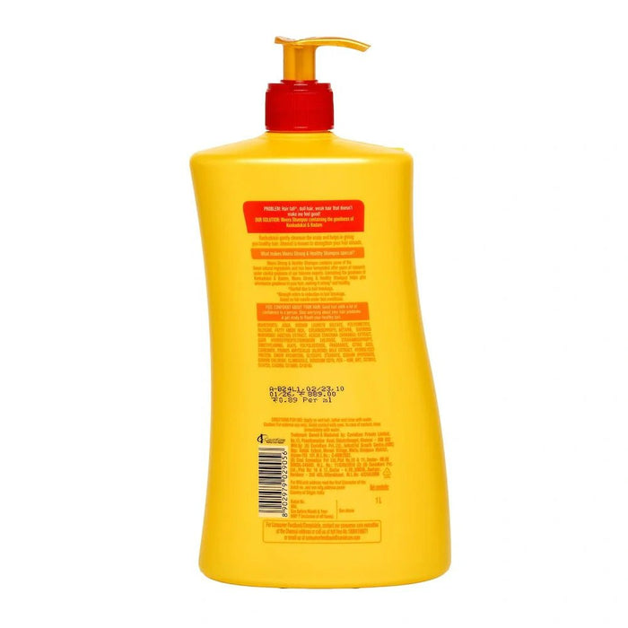 Meera Strong and Healthy Shampoo, 1L | With Goodness of Kunkudukai & Badam Gives Soft & Smooth Hair | For Men and Women, Paraben Free - Cavinkart