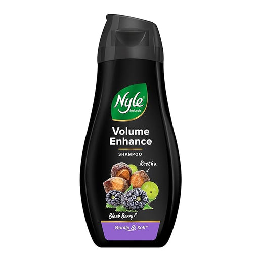 Nyle Naturals Volume Enhance Shampoo, 180 ml | For Voluminous Hair With Reetha, Blackberry & Amla | Gentle & Soft Shampoo For Men & Women - Cavinkart