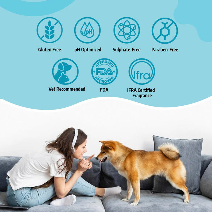 Petterati Dog Dandruff Shampoo | Anti - Dandruff Formula for Healthy Dog Coats | 400ml - Cavinkart