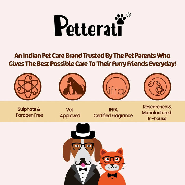 Petterati Dog Dandruff Shampoo | Anti - Dandruff Formula for Healthy Dog Coats | 400ml - Cavinkart