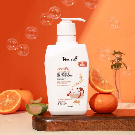 Petterati Dog Dandruff Shampoo | Anti - Dandruff Formula for Healthy Dog Coats | 400ml - Cavinkart