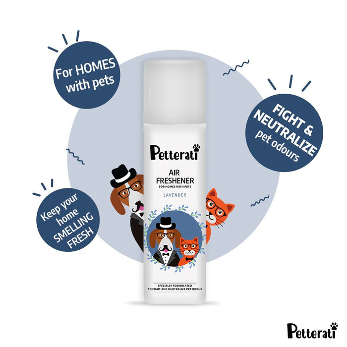 Petterati Lavender Air Freshener (250ml) Fight & Neutralize Pet Odours | Leave Your Surroundings Smelling Fresh - Cavinkart