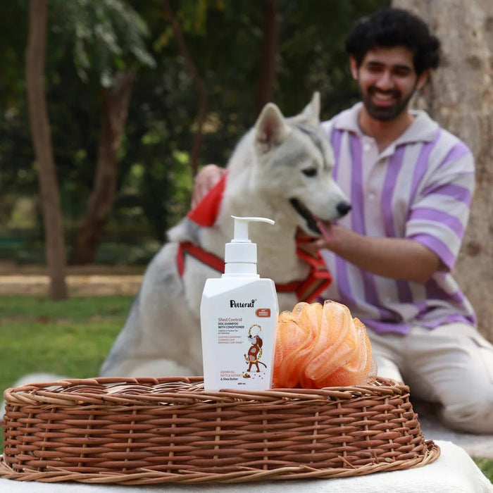 Petterati Shed Control Shampoo | Dog Hairfall Shampoo | Reduces Excessive Shedding for Dogs | 400ml - Cavinkart