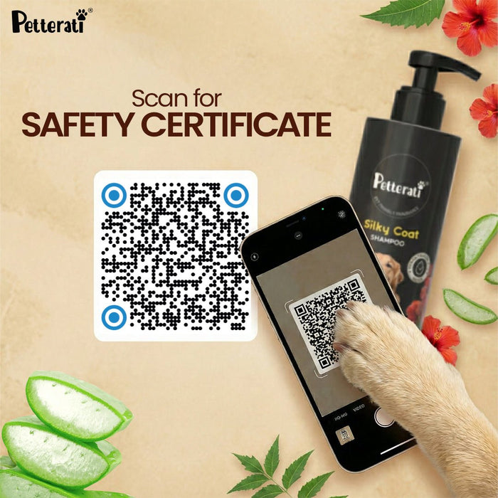 Petterati Silky Coat Dog Shampoo | Healthy, Shiny & Silky Fur | Malodour Neutraliser | Pet - Friendly Fragrance | 200ml + 100ml Free - Cavinkart