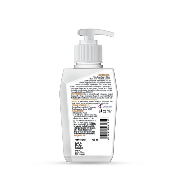 Petterati Tick & Flea Dog Shampoo With Conditioner, 400ml | For All Breeds | Removes Ticks, Fleas - Cavinkart