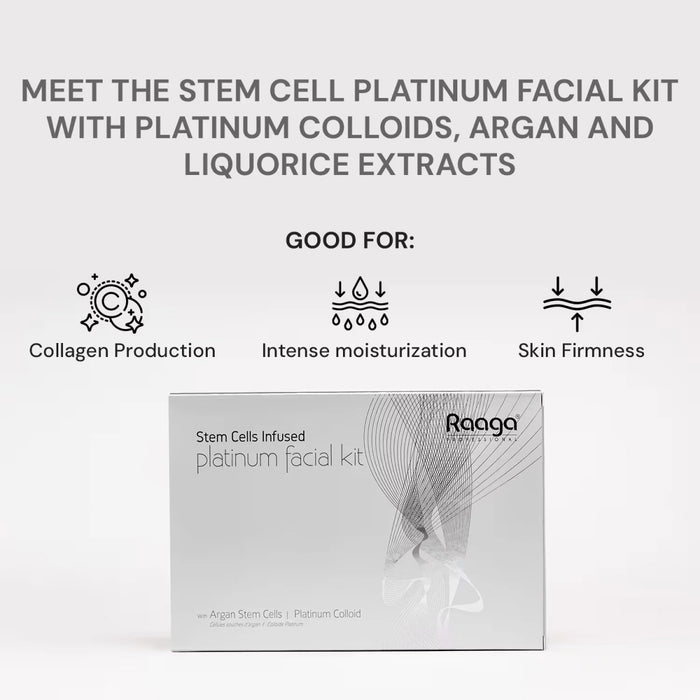Raaga Professional 7 Step Platinum Facial Kit | 61 gm | For Radiant and Youthful Skin - Cavinkart