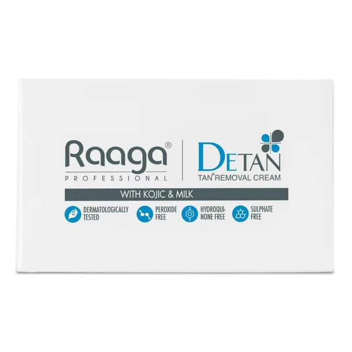 Raaga Professional De - Tan Pack | Tan Removal Cream with Kojic and Milk - 12g x 6 (72 gm) - Cavinkart