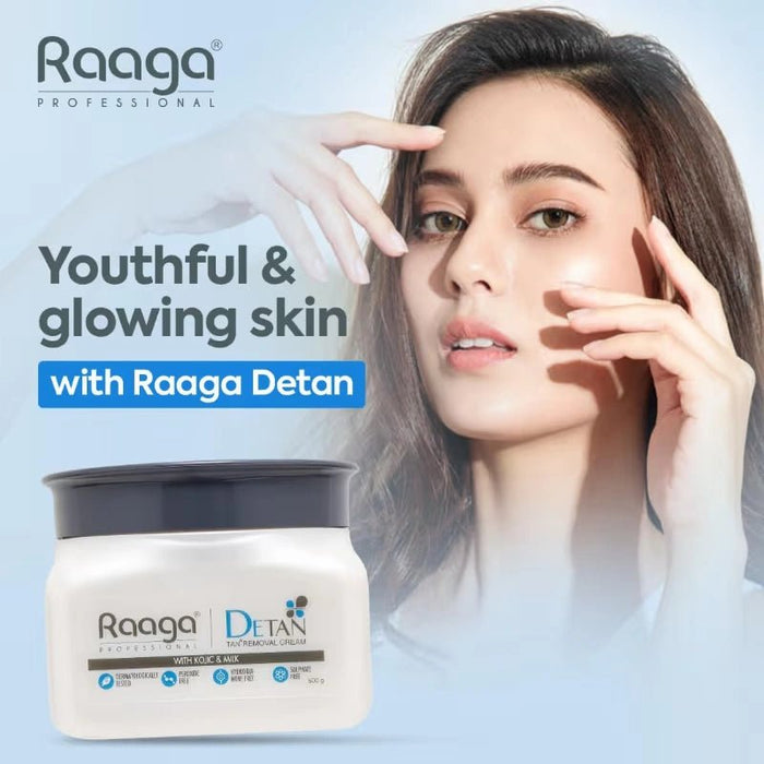 Raaga Professional De - Tan Pack | Tan Removal Cream with Kojic and Milk (500 gm) - Cavinkart