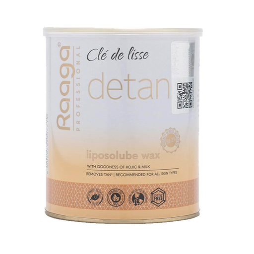 Raaga Professional Detan Kojic and Milk Liposoluble Wax | Removes Tan | Dermatologically Tested, Colophony Free | For All Skin Types (800 ml) - Cavinkart