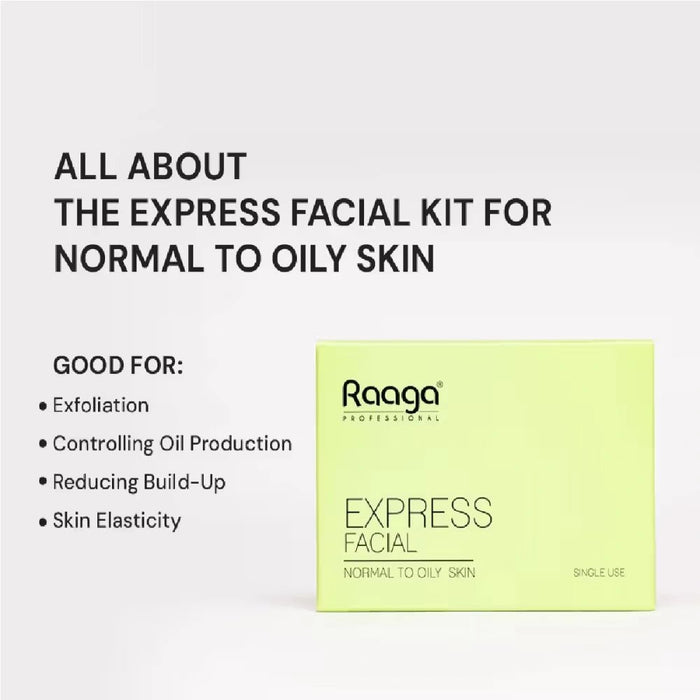 Raaga Professional Express Facial Kit revitalises and improves skin texture | Normal to Oily Skin, 35 g (Pack of 6) - Cavinkart