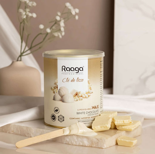 Raaga Professional Liposoluble Wax, White Chocolate, 800ml | Full Body White Chocolate Wax | Pain - free Waxing process - Cavinkart