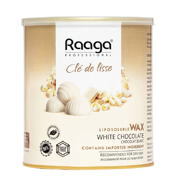 Raaga Professional Liposoluble Wax, White Chocolate, 800ml | Full Body White Chocolate Wax | Pain - free Waxing process - Cavinkart