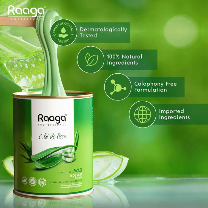 Raaga Professional Liposoluble Wax With Aloe Vera with Goodness of Aloe Vera,800ml - Cavinkart