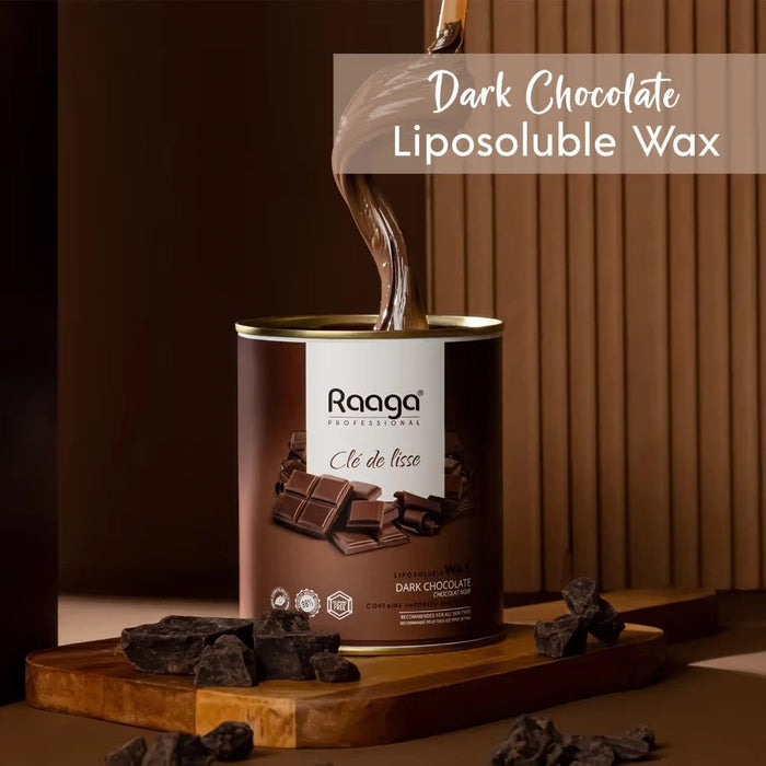 Raaga Professional Liposoluble Wax with Dark Chocolate | Pain free waxing suitable for All skin types, 800ml - Cavinkart