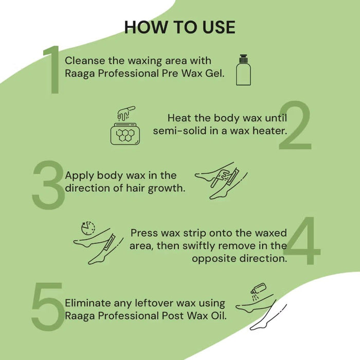 Raaga Professional Liposoluble Wax with Green Apple | Refreshing and smooth hair removal experience | Suitable for Normal skin, 800ml - Cavinkart