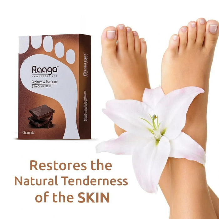 Raaga Professional Manicure Pedicure Chocolate 63g, Brown | A Professional Manicure and Pedicure kit in Chocolate flavour - Cavinkart