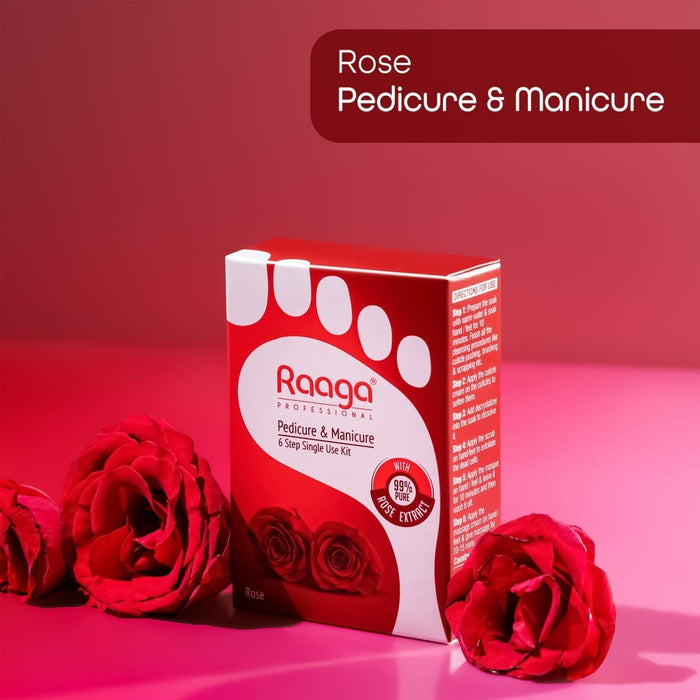Raaga Professional Manicure Pedicure Rose, 63g | Rose Petals Infused Professional Manicure Pedicure cream - Cavinkart