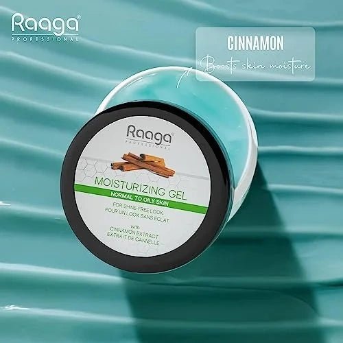 Raaga Professional Moisturizing Gel with Cinnamon & Tea Tree Extract, 50g | Shine - Free Hydration for Normal to Oily Skin - Cavinkart