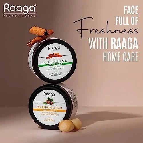 Raaga Professional Moisturizing Gel with Cinnamon & Tea Tree Extract, 50g | Shine - Free Hydration for Normal to Oily Skin - Cavinkart