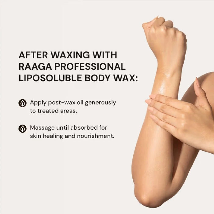 Raaga Professional Post Wax Oil with Soothing Rose and Cocoa Butter, 280 ml | Calms Redness & Hydrates Post - Waxing - Cavinkart