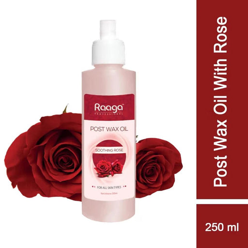 Raaga Professional Post Wax Oil with Soothing Rose and Cocoa Butter, 280 ml | Calms Redness & Hydrates Post - Waxing - Cavinkart