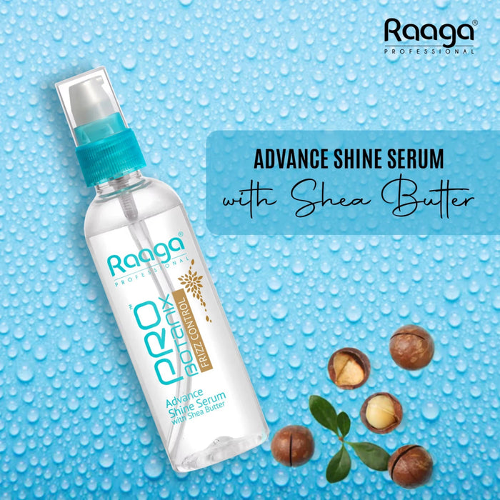 Raaga Professional Pro Botanix Frizz Control Hair Serum with Shea Butter | Advance Shine Non - Greasy Hair Serum for Smoothing (100 ml) - Cavinkart