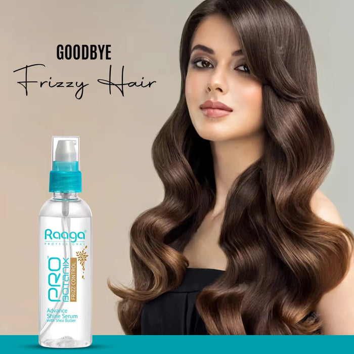 Raaga Professional Pro Botanix Frizz Control Hair Serum with Shea Butter | Advance Shine Non - Greasy Hair Serum for Smoothing (100 ml) - Cavinkart