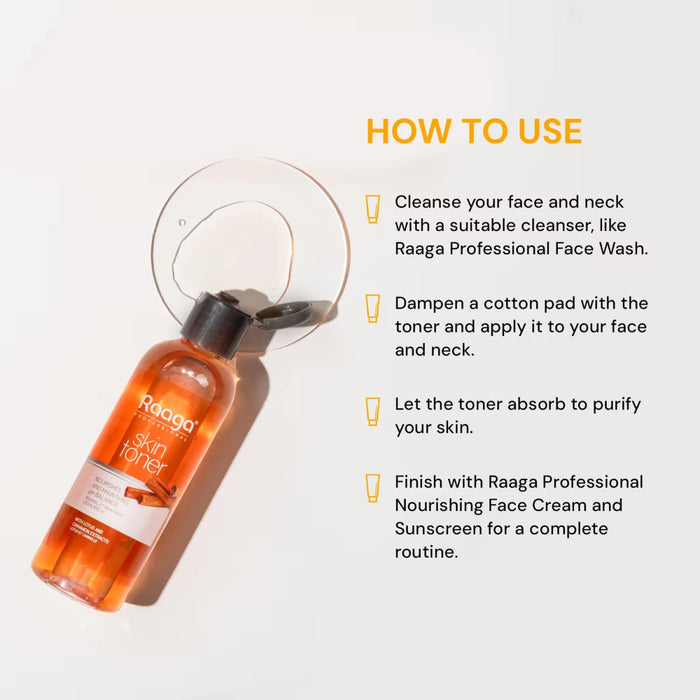 Raaga Professional Skin Toner with Lotus & Cinnamon | Nourishes, Hydrates & Balances pH | For All Skin Types - Cavinkart