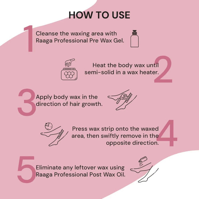 Raaga Professional Strawberry Liposoluble Wax for Body, 800ml | Nourishing & Colophony - Free Formula - Cavinkart