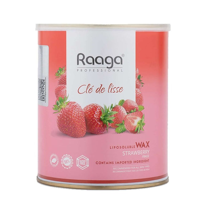 Raaga Professional Strawberry Liposoluble Wax for Body, 800ml | Nourishing & Colophony - Free Formula - Cavinkart