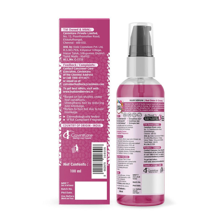 Red Onion &Ginseng Hair Serum for Anti hair fall 