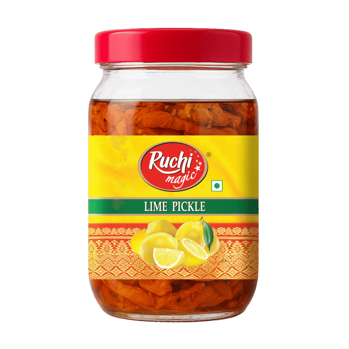 Ruchi Magic Lime Pickle, 1 kg | Tangy & Spicy Flavor, Perfect with Curd Rice, Snacks, and Everyday Meals | Made with Farm - Fresh Lemons - Cavinkart
