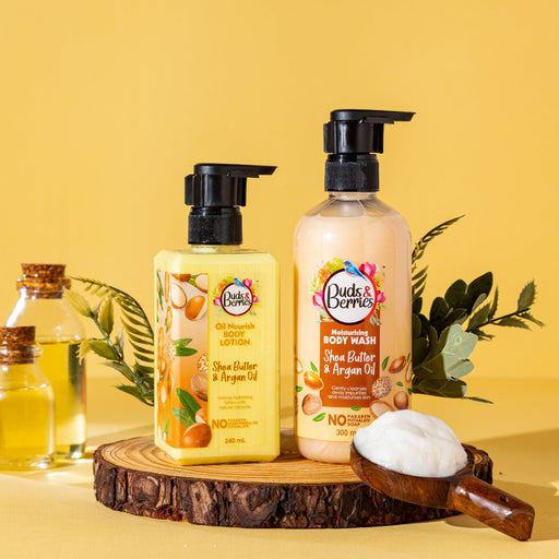 Shea butter Moisture Burst duo - Body Lotion 240ml and Body Wash 300ml - Buds&Berries