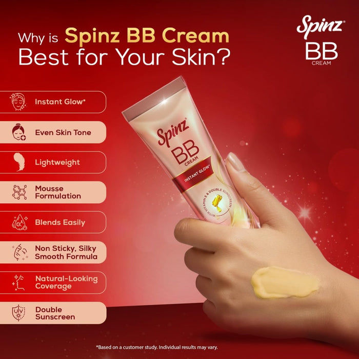 Spinz BB Pro Brightening & Beauty Face Cream (Beige 01), 29g - Cavinkart