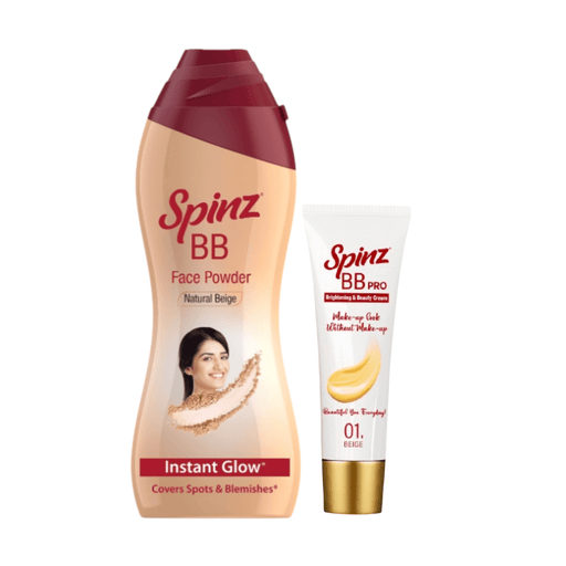 Spinz Face Powder + Spinz BB Pro Brightening face cream - Cavinkart