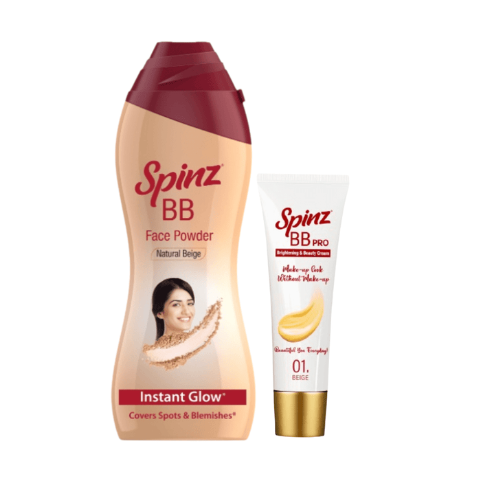 Spinz Face Powder + Spinz BB Pro Brightening face cream - Cavinkart