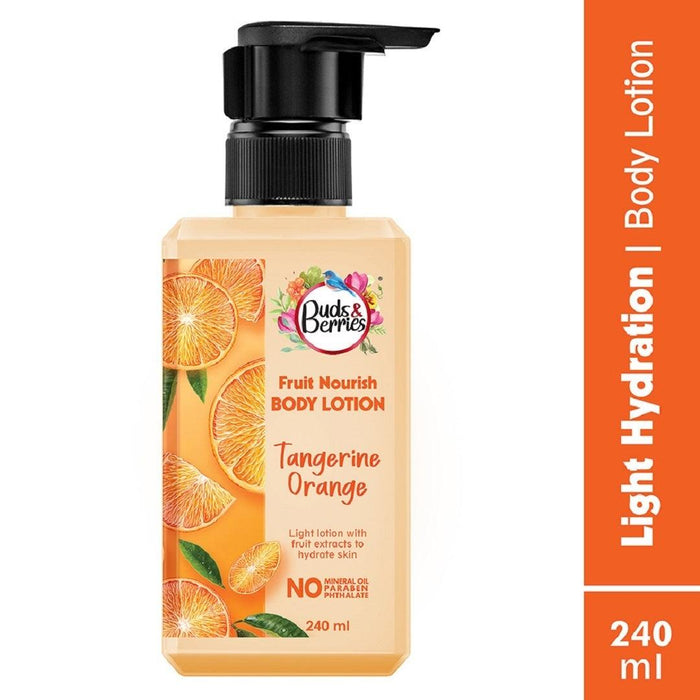 Tangerine Orange Fruit Nourish Body Gel Lotion, Normal Skin - 240 ml - Buds&Berries