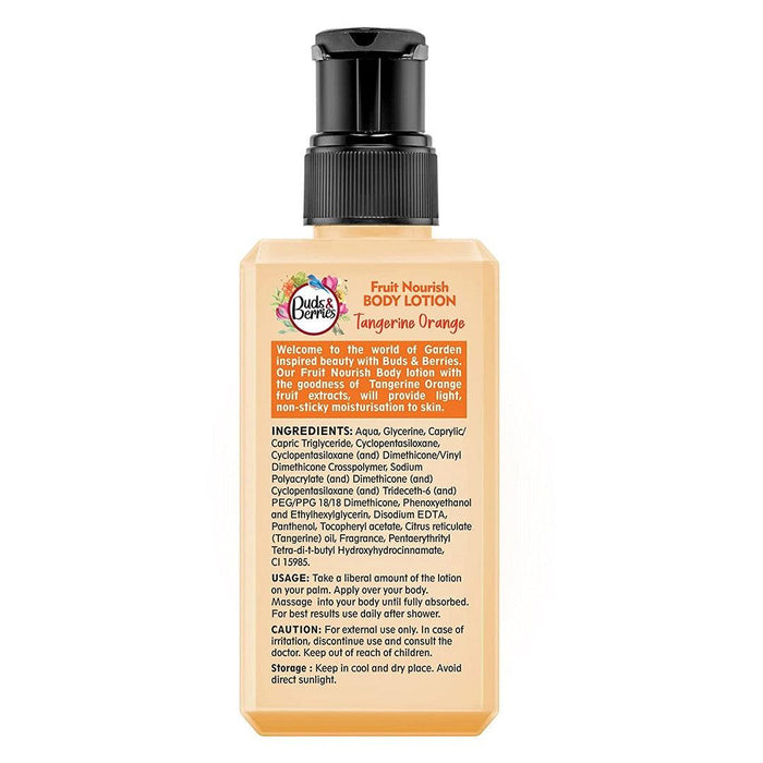 Tangerine Orange Fruit Nourish Body Gel Lotion, Normal Skin - 240 ml - Buds&Berries