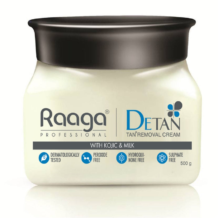 Raaga Professional De-Tan Tan removal Cream Kojic & Milk, 500 gm