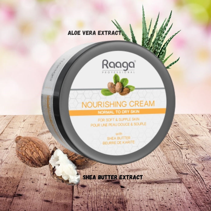 Raaga Professional Nourishing Cream, For Soft And Supple,Normal to Dry Skin, With Shea Butter, 50g