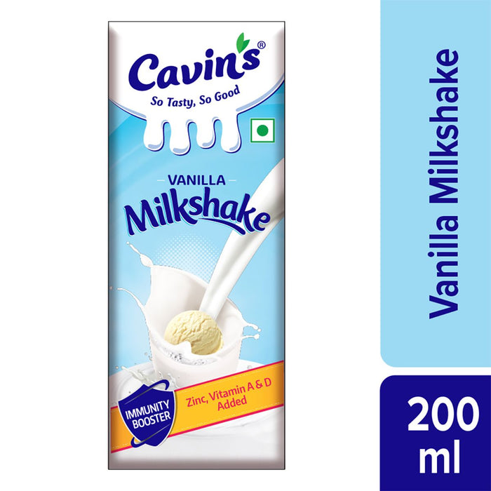 Cavins Vanilla Milkshake, 200 ml