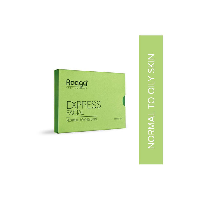 Raaga Professional Express Facial Kit | Normal to Oily | 35gm,Green